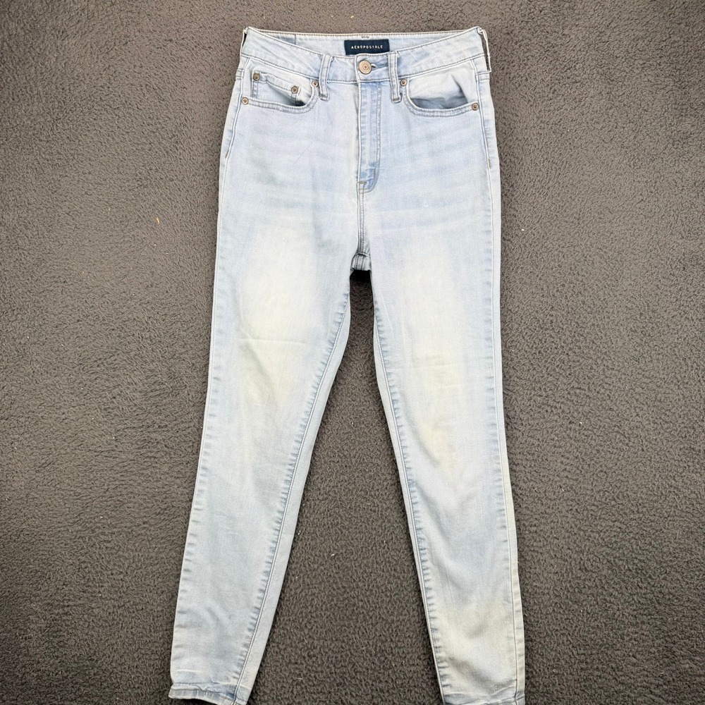 Aeropostale The Norma Jean Light‎ Wash High Rise Skinny Denim Jeans Womens 4